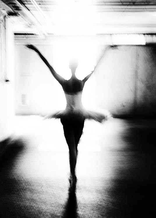 Ballet Dancer Poster / Zwart wit bij Desenio AB (2414)
