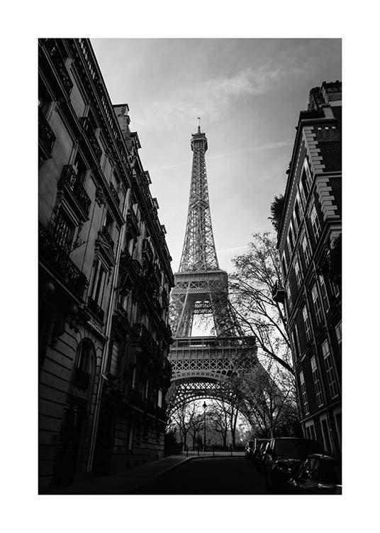 Street Of Paris Poster / Zwart wit bij Desenio AB (2446)