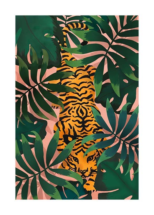 Tiger In Jungle Poster / Insecten en dieren bij Desenio AB (3147)