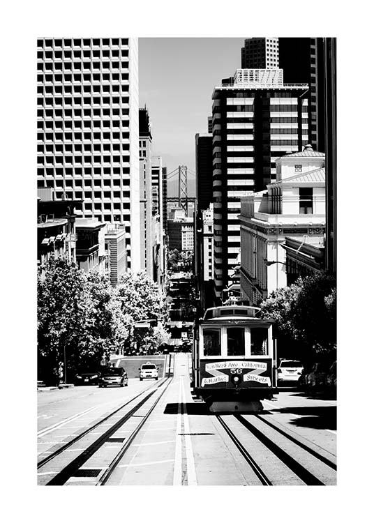 Steep Street San Francisco Poster / Zwart wit bij Desenio AB (3363)