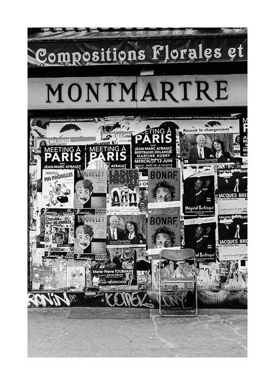 Montmartre Poster / Zwart wit bij Desenio AB (3431)