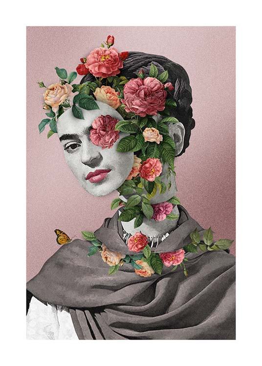 Frida Floral 2 Poster / Kunst bij Desenio AB (3457)