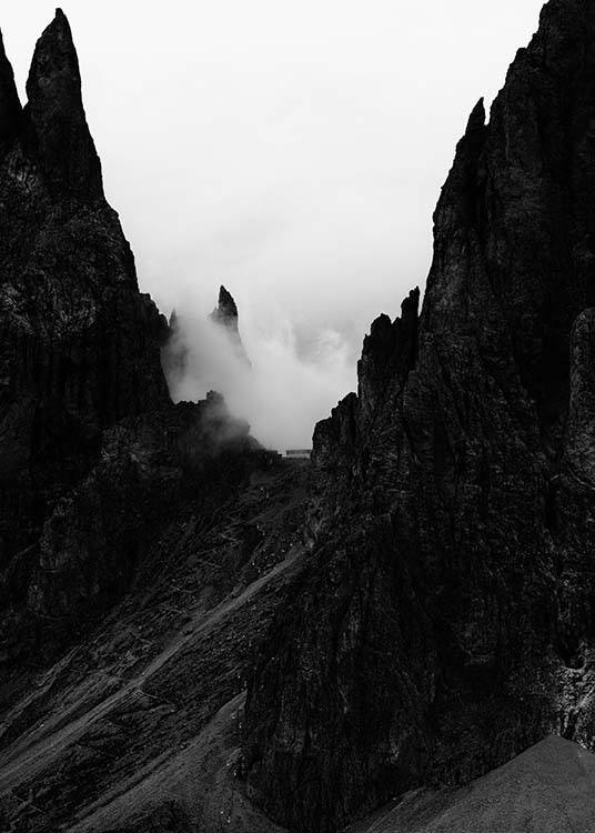Mountain Cliff Poster / Zwart wit bij Desenio AB (3580)
