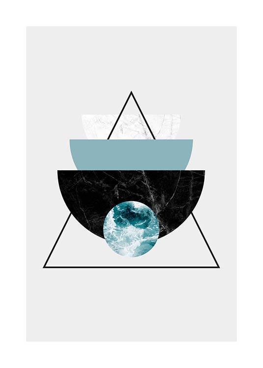 Graphic Half Moon Triangle Poster / Kunst bij Desenio AB (3589)