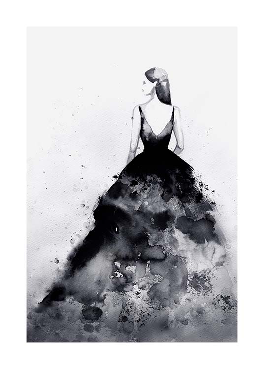 Dramatic Couture Poster / Zwart wit bij Desenio AB (3899)