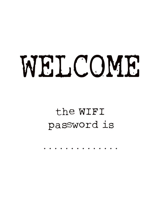 Wifi Password, Posters / Posters met tekst bij Desenio AB (7507)