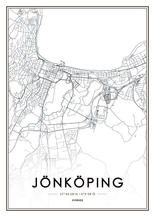 Jönköping, Posters / Zwart wit bij Desenio AB (8124)
