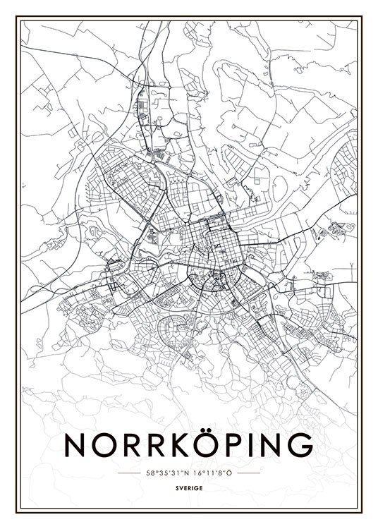 Norrköping, Posters / Zwart wit bij Desenio AB (8129)