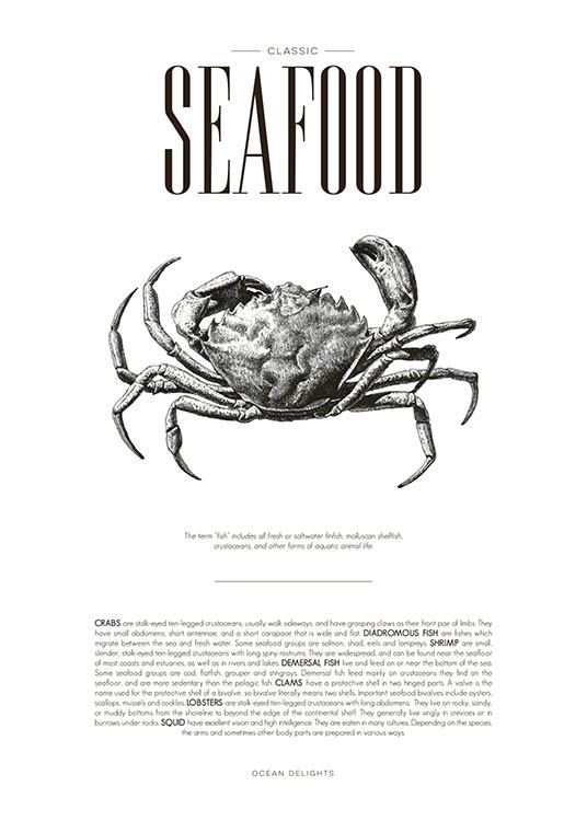 Seafood, Poster / Keuken posters bij Desenio AB (8232)