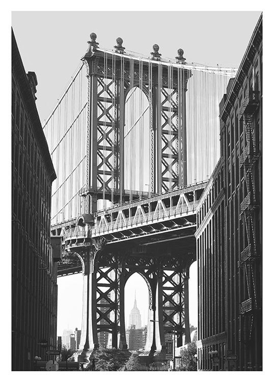 Manhattan Bridge, Poster / Zwart wit bij Desenio AB (8238)