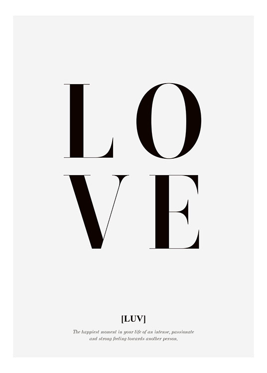 Love Text, Poster / Posters met tekst bij Desenio AB (8332)