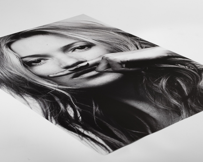 Kate Moss Poster Black And White