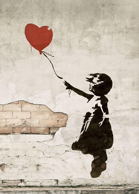 Girl With Love Balloon, Posters / Kunst bij Desenio AB (8448)
