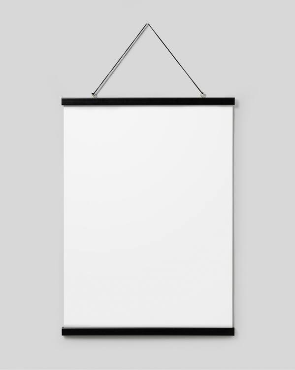  - Zwarte posterhanger met magneetbevestiging, 51 cm