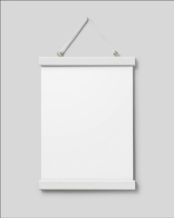  - Witte posterhanger met magneetbevestiging, 22 cm