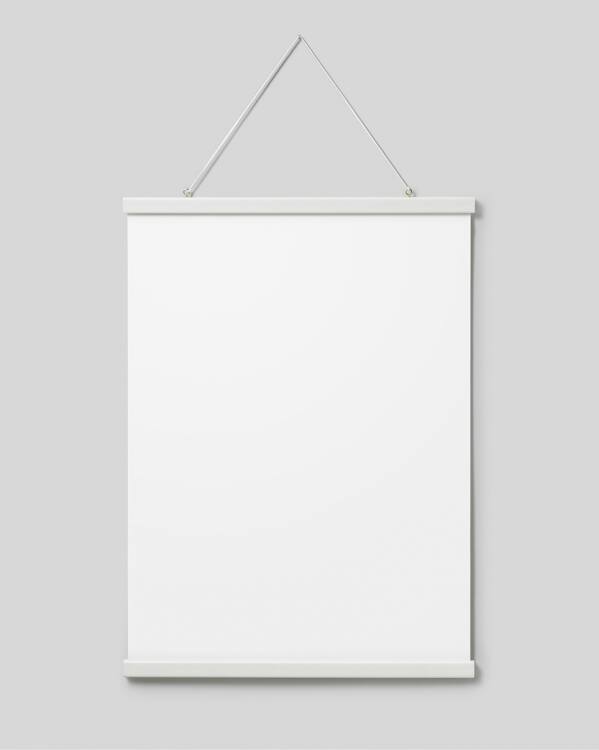  - Witte posterhanger met magneetbevestiging, 51 cm