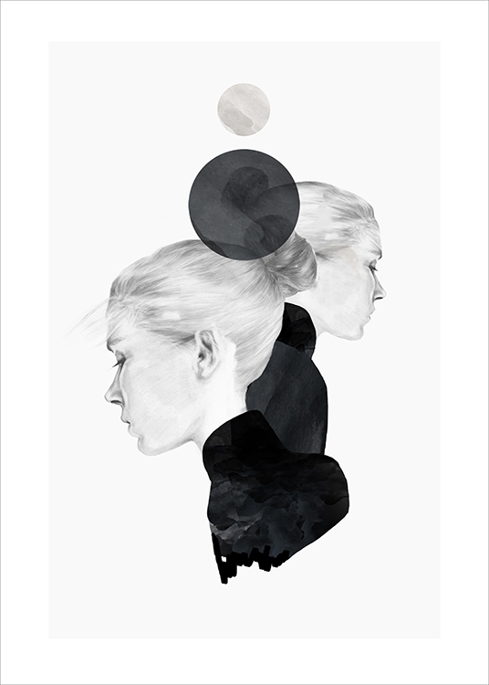 Anna Bülow Black Marble Poster / Zwart wit bij Desenio AB (Pre040)