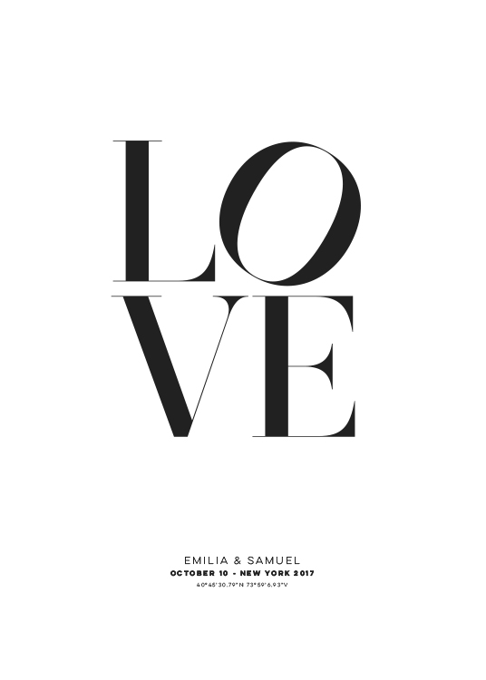 Love Personal Poster / Typografie bij Desenio AB (pp0010)