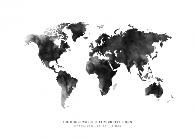 World Map Personal Poster / Gift Guide bij Desenio AB (pp0026)
