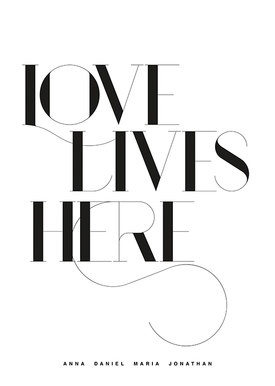 Love Lives Here No1 Personal Poster / Persoonlijke namen bij Desenio AB (pp0226)