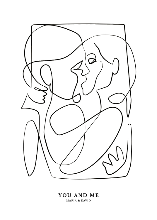 Abstract Figures No2 BW Personal Poster / Line Art bij Desenio AB (pp0247)