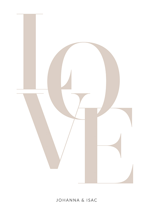 Love Beige Personal Poster / Typografie bij Desenio AB (pp0248)