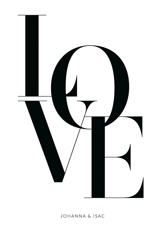Love BW Personal Poster / Typografie bij Desenio AB (pp0249)