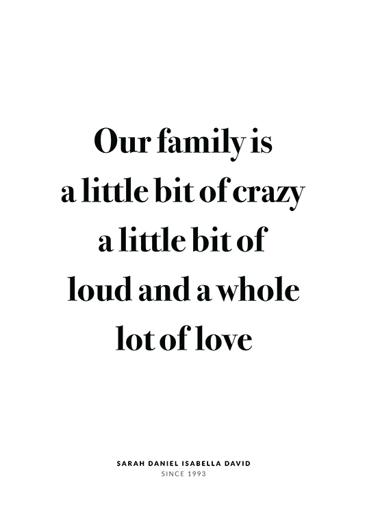  – Quote over je familie in zwarte tekst tegen een witte achtergrond