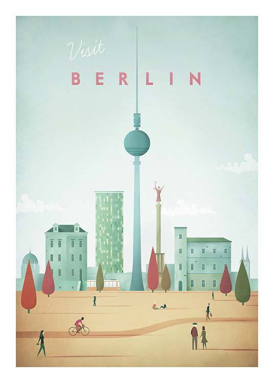 Berlin Travel Poster / Vintage bij Desenio AB (pre0007)