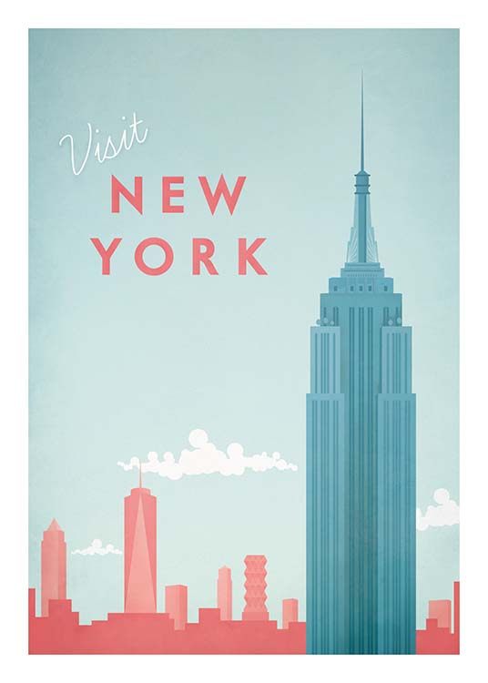 New York Travel Poster / Vintage bij Desenio AB (pre0011)