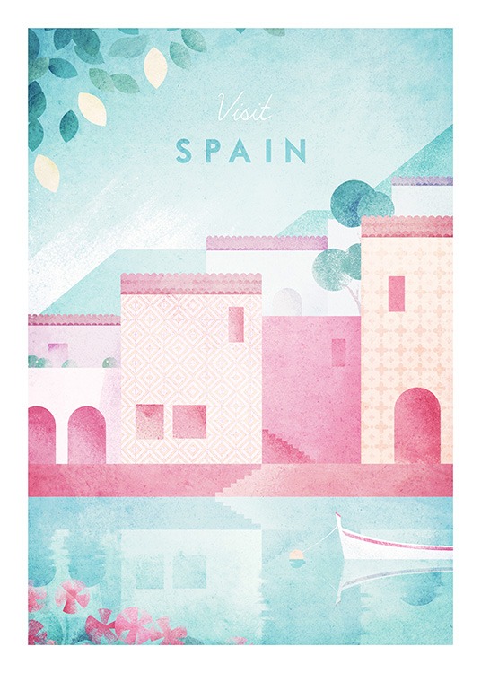 Visit Spain Poster / Vintage bij Desenio AB (pre0044)