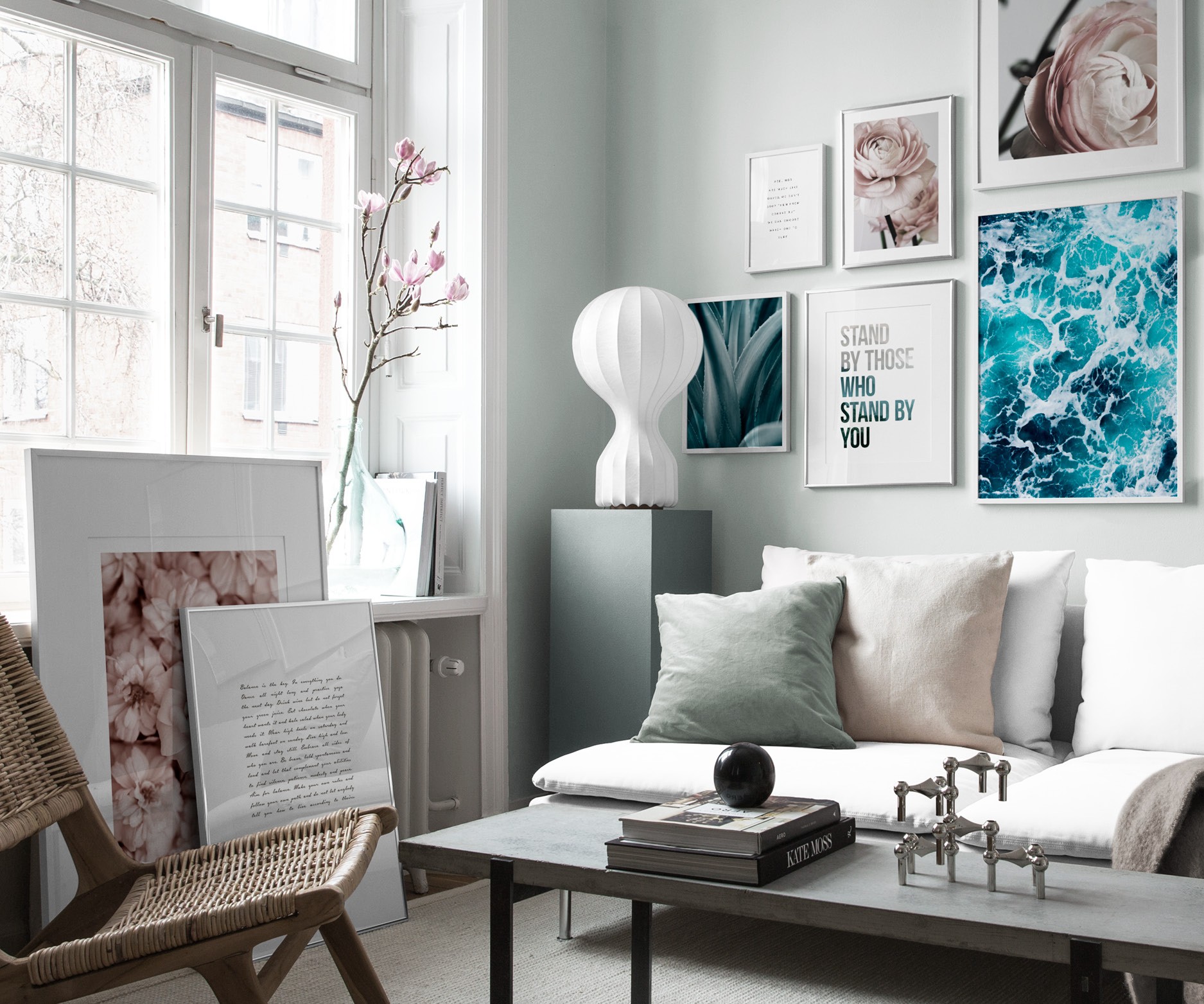 Prachtige fotowand in woonkamer