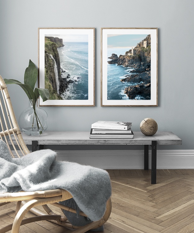 Posters met foto's uit Schotland en Engeland