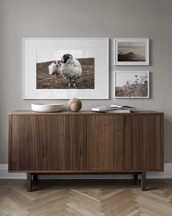 Natuur-geïnspireerd interieur, fotowand landschap + dieren