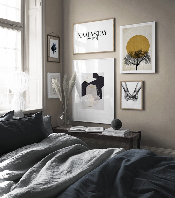 Moderne fotowand met trendy posters