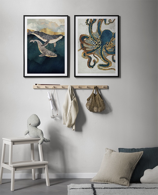 Onderwater grafische illustraties