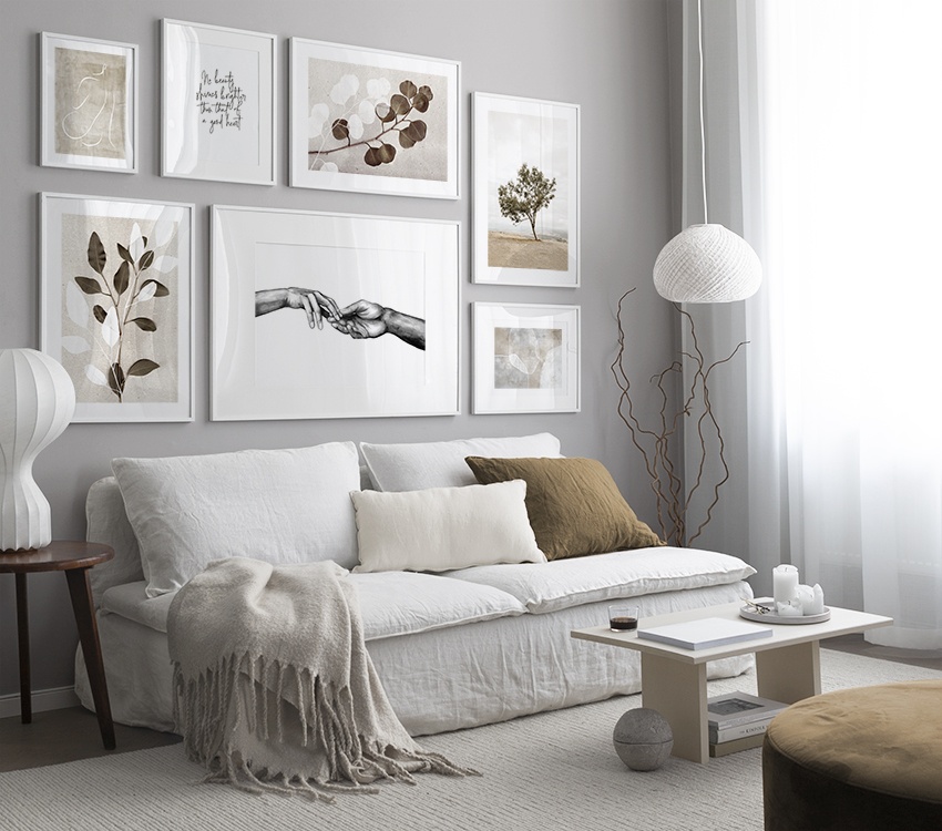 Beige harmonieuze illustraties