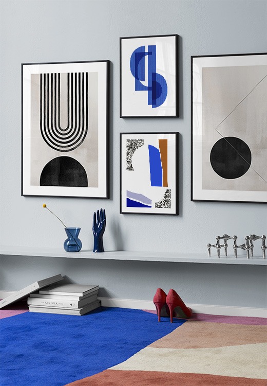 Het moderne leven in blauw