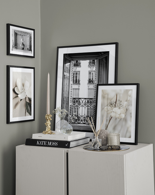 Botanisch en zwart wit