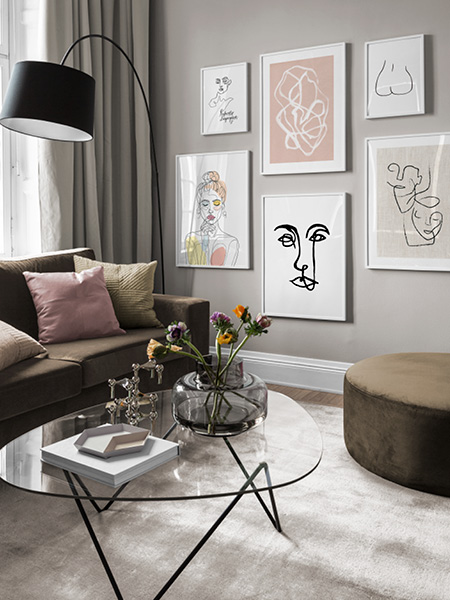 Posters met stijlvolle, klassieke en moderne illustraties.